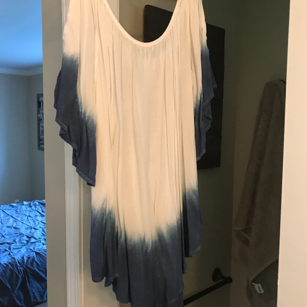 Ombré flowy blouse